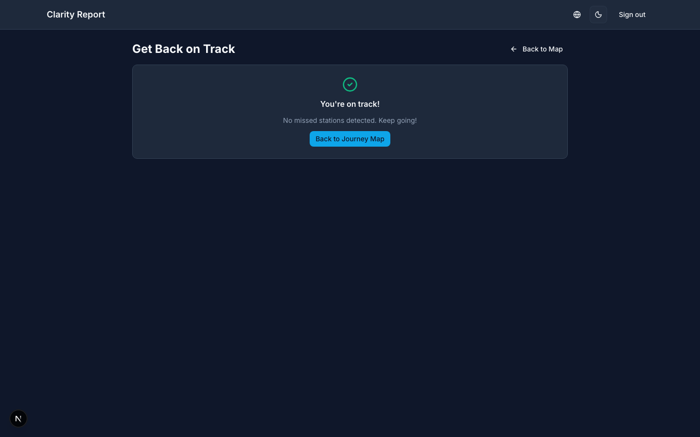 Painel de Reroute GPS mostrando orientação de preenchimento