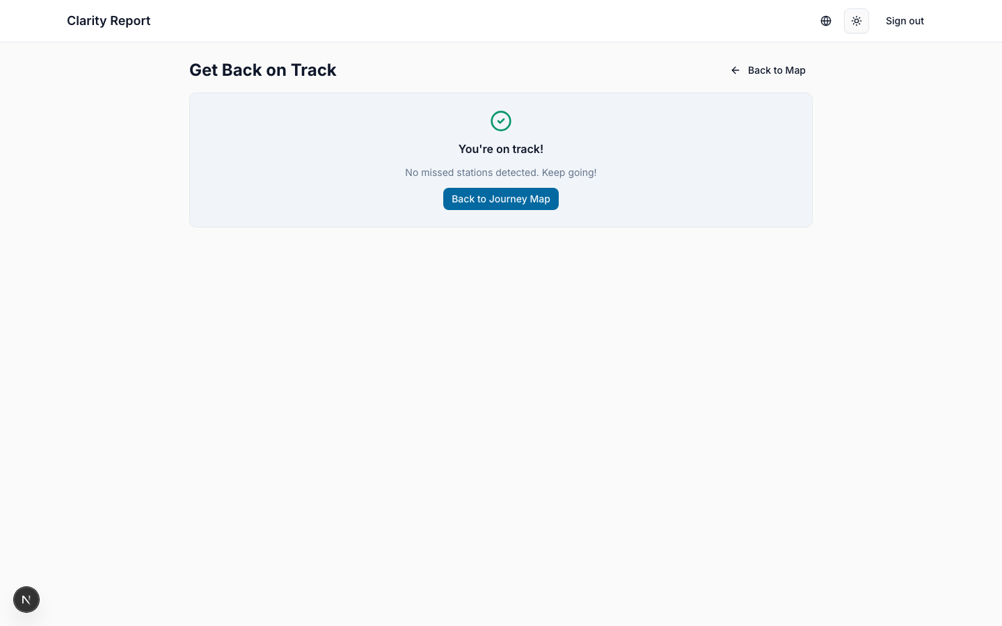 Painel de Reroute GPS mostrando orientação de preenchimento
